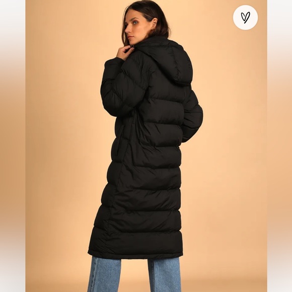 NWT | Lulus | Long Black Winter Coat - Picture 4 of 10